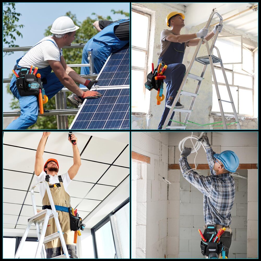 DuraTech Electrician Tool Pouch Expandable Belt Clip Pocket Quick Release Buckle