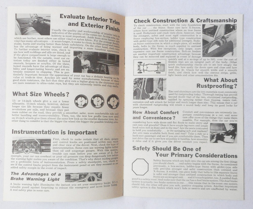 1965 STUDEBAKER NEW CAR BUYING GUIDE COMPARISON