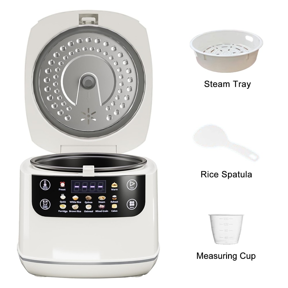 Portable Digital Rice Cooker, 6-Cup (Uncooked)/12-Cup (Cooked) Small Rice Maker