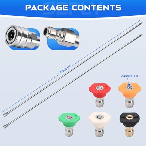 Pressure Washer Extension Wand, 120" Stainless Steel Power Washer Lance Basic