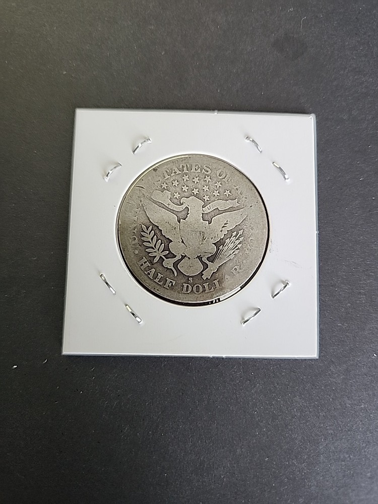 1905-S Barber Half Dollar In About Good Condition
