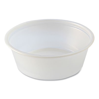 Fabrikal PC150S Portion Cups, Squat, 1.5 Oz, Translucent, 125/Sleeve