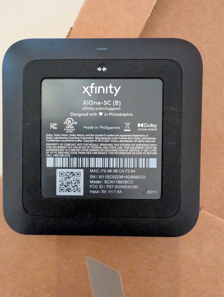 Comcast Xfinity XUMO Streaming Box XiOne-SC (B) Streaming Device Kit (Open Box)