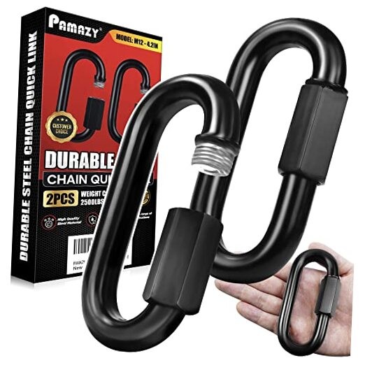 Heavy Duty Chain Quick Links, 2500 LBS Weight Capacity, Durable, 2PCS 4.2”