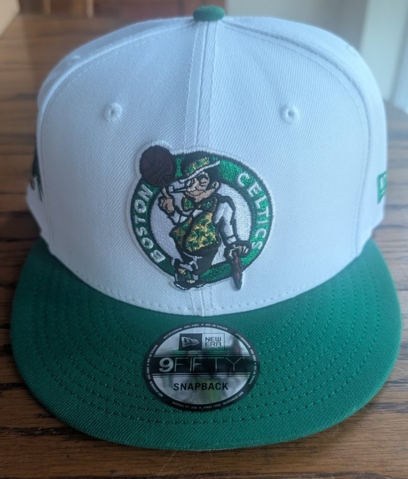 Boston Celtics New Era 9fifty Snapback Hat Cap - White Green