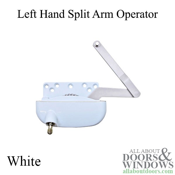 Left Hand Split Arm Casement Operator White Offset Link Uses Handle 570014