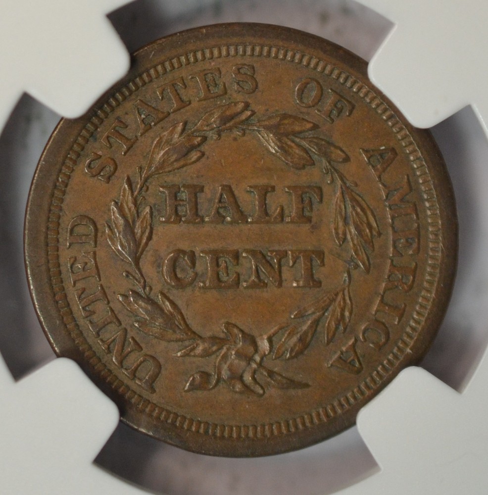 1854 Braided Hair large cent, NGC MS61