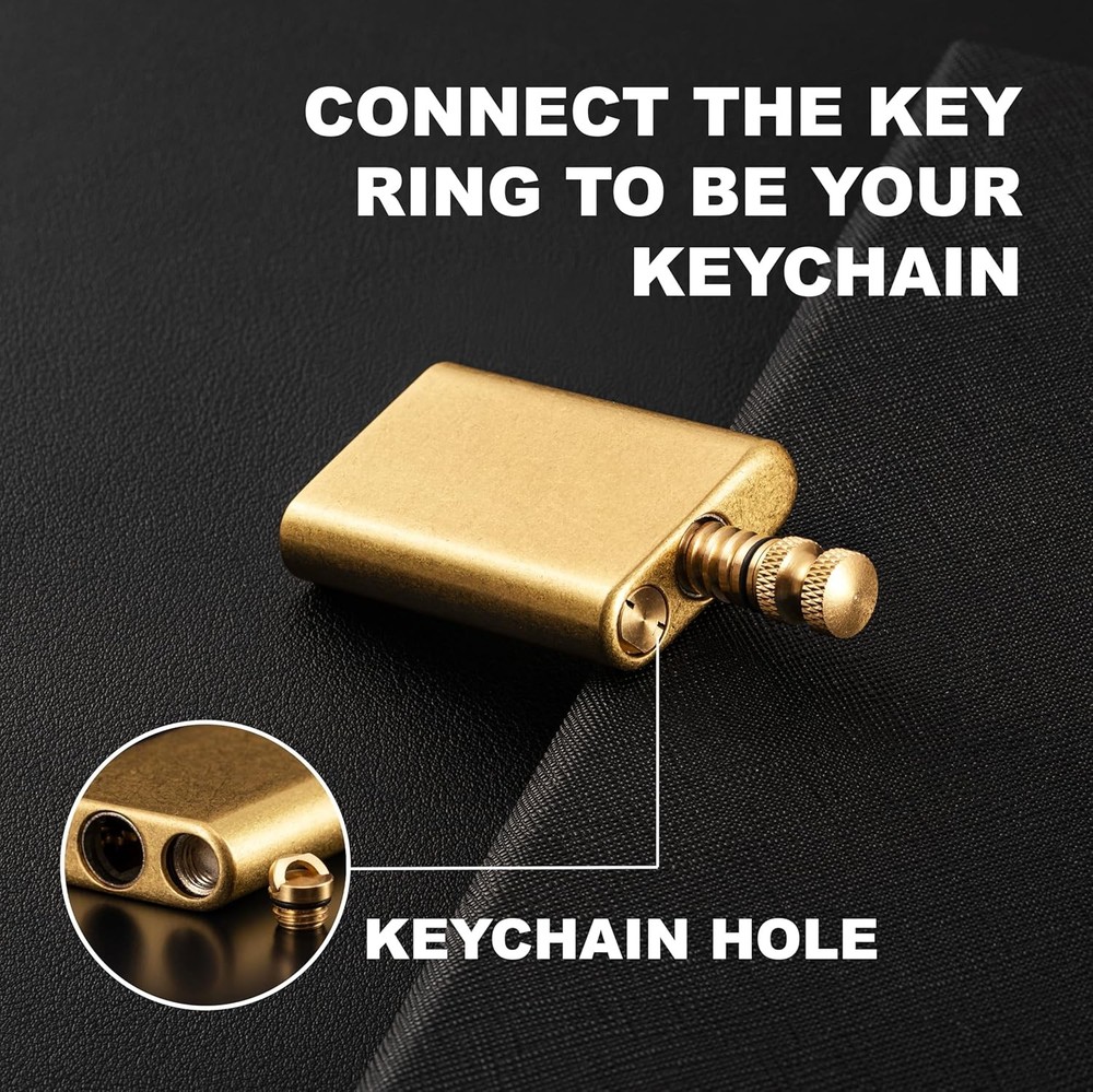 Throne Permanent Match Lighter Refillable – Cool Vintage Trench, Pipe Brass