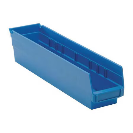 Quantum Storage Systems Qsb103bl Shelf Storage Bin, Polypropylene, Blue, 4 In