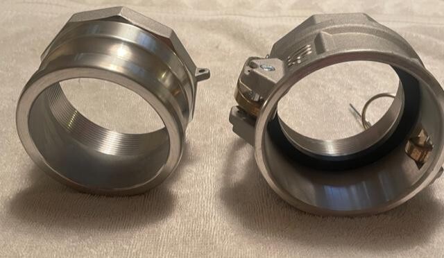 3" Camlock Coupler Coupling set for Water / Trash Pump BSP Threads aluminum.