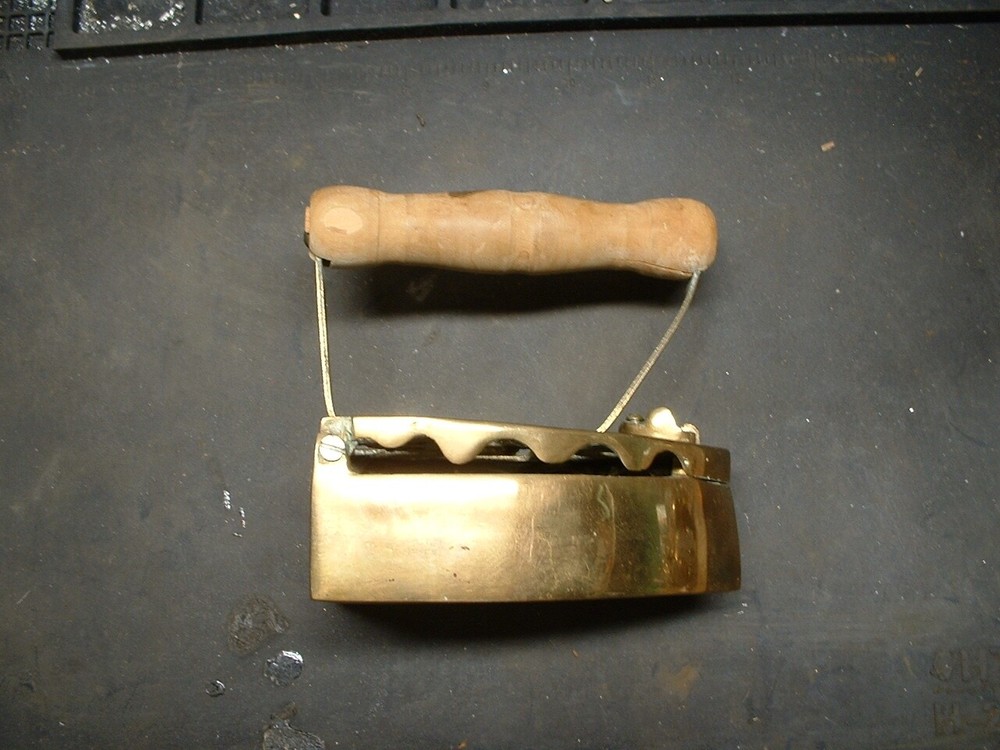 Solid Brass Charcoal Iron
