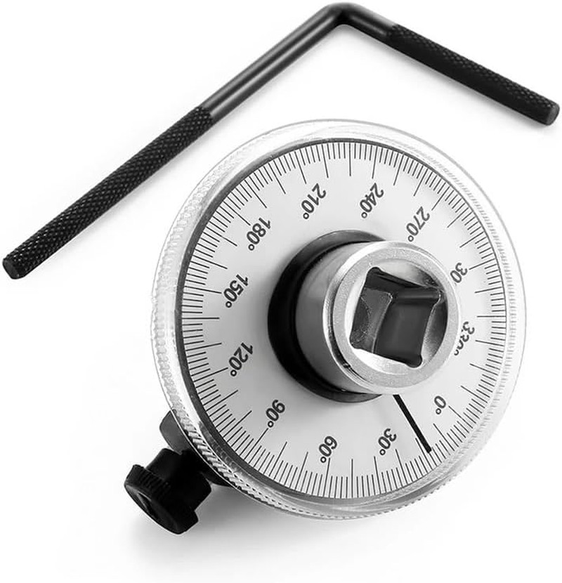 1/2 Inch Torque Wrench Angle Gauge Tool, 360° Adjustable 1/2" Drive Torque Meter