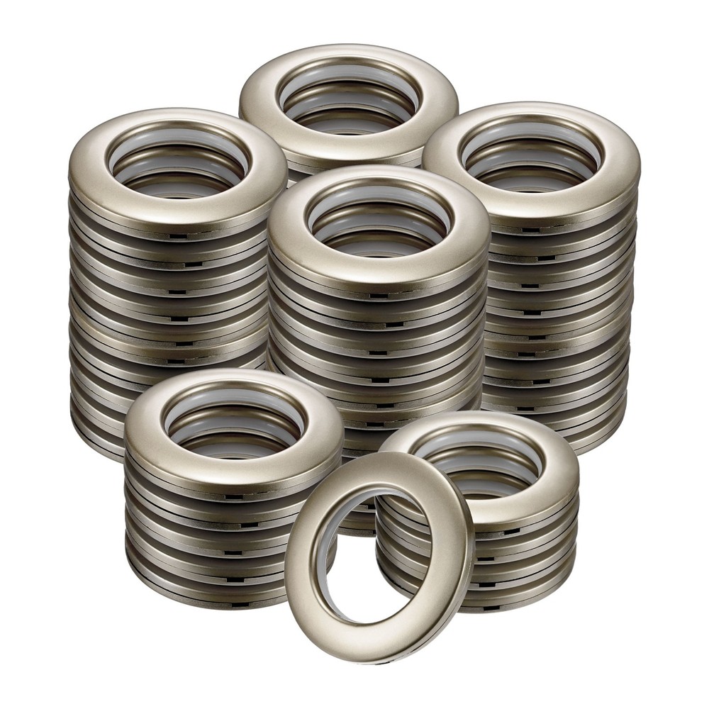 50-Pack Curtain Grommets 1-9/16" Inner Diameter Plastic Ring [Coffee]