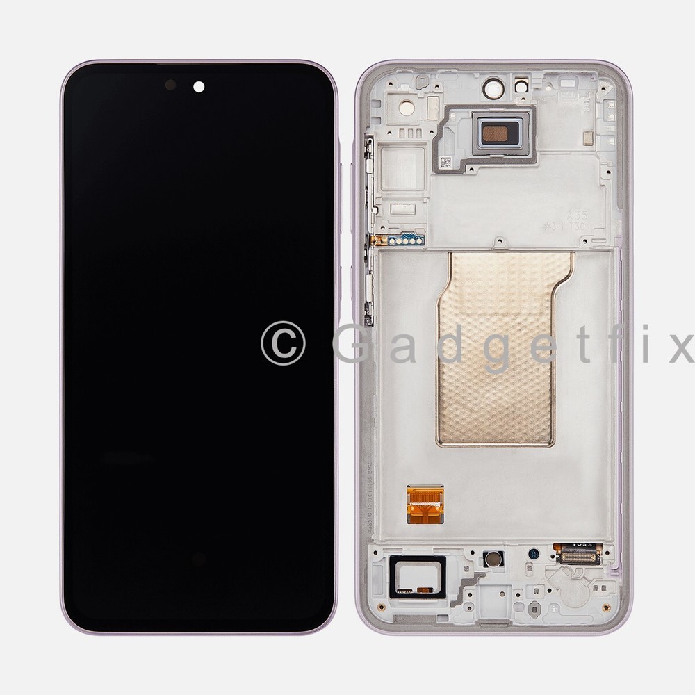 For Samsung Galaxy A35 5G A356 Incell Display Touch Screen Digitizer Frame Lilac