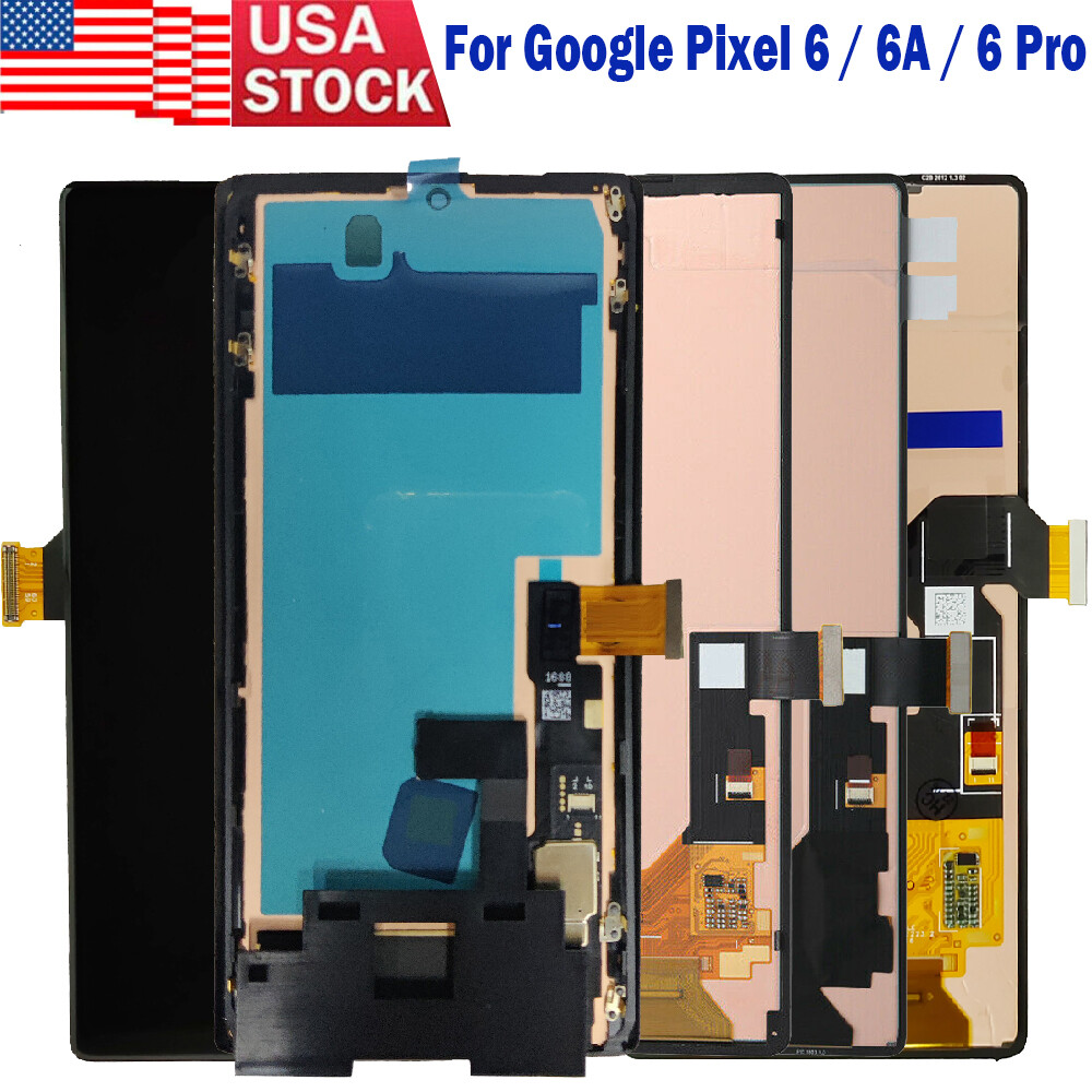 Replace For Google Pixel 6A 6 Pro OLED LCD Display Touch Screen Digitizer +Frame