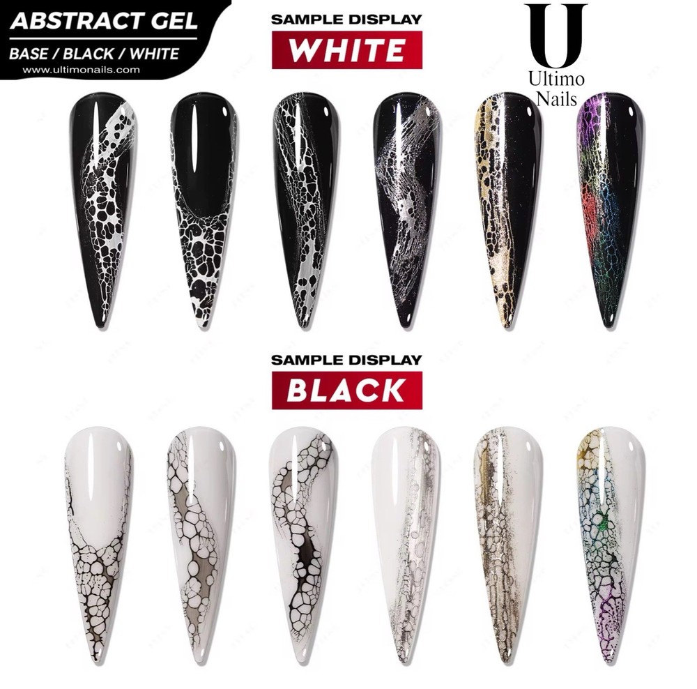 Abstract Base , White And Black Gel Último 15ml