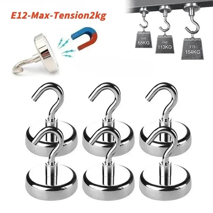 10PCS Strong Magnet Hooks Multi-Purpose Storage Hooks Home Kitchen Bar Storage H
