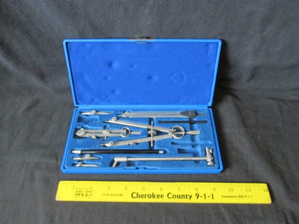 Vintage Gramercy PO8A Drafting Tools & Case ~Made in Germany~ Incomplete, AS IS
