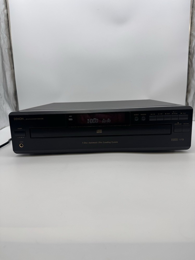 🎧 Denon DCM-380 5-Disc CD Player Auto Changer Tested Works Great 🎶
