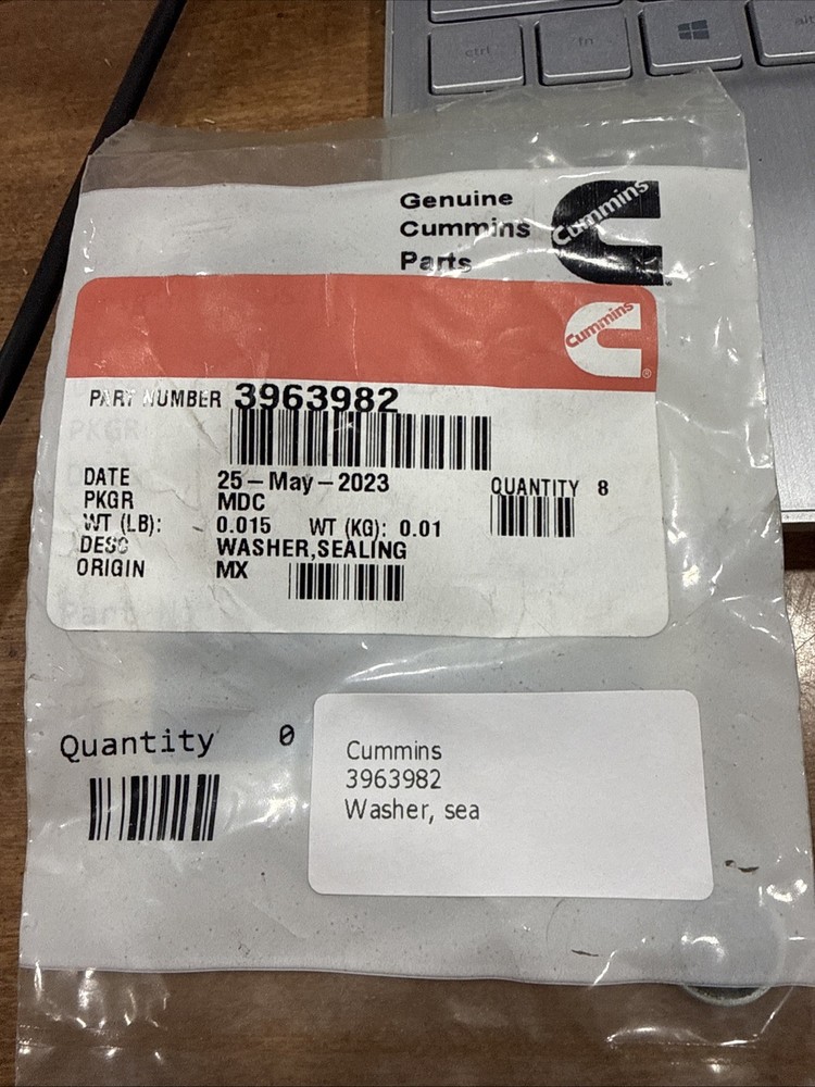 OEM CUMMINS WASHER,SEALING 3963982