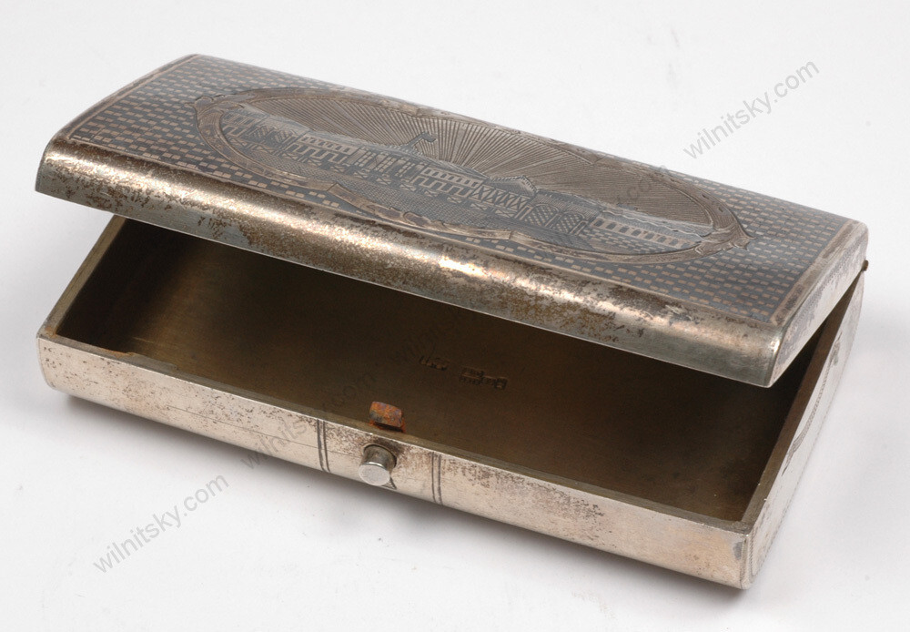Moscow silver with niello box, ca. 1872
