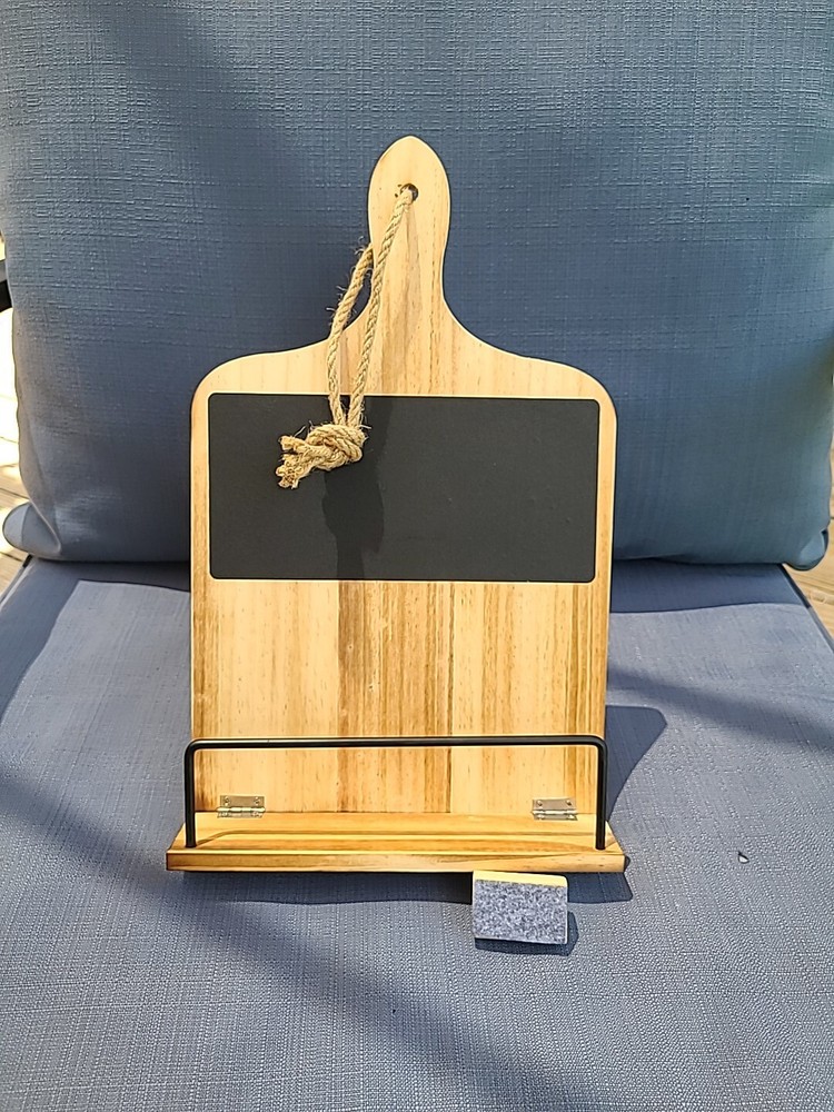 Wooden Adjustable Cookbook Stand Kitchen Decoration Chalkboard