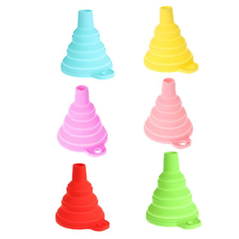 1pcs Mini Foldable Funnel Silicone Collapsible Funnel Folding Kitchen Funnels