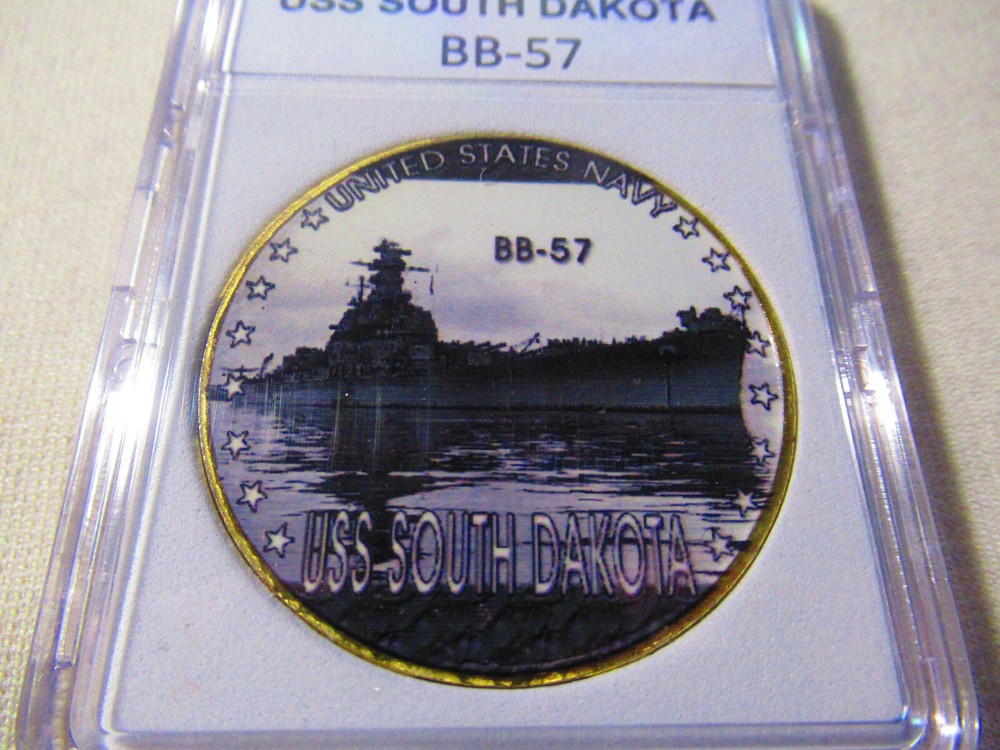 US NAVY - USS SOUTH DAKOTA / BB-57 Challenge Coin