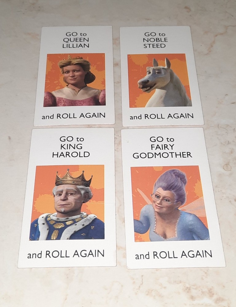 Shrek Monopoly Junior Board Game Replacement Piece Chance Cards