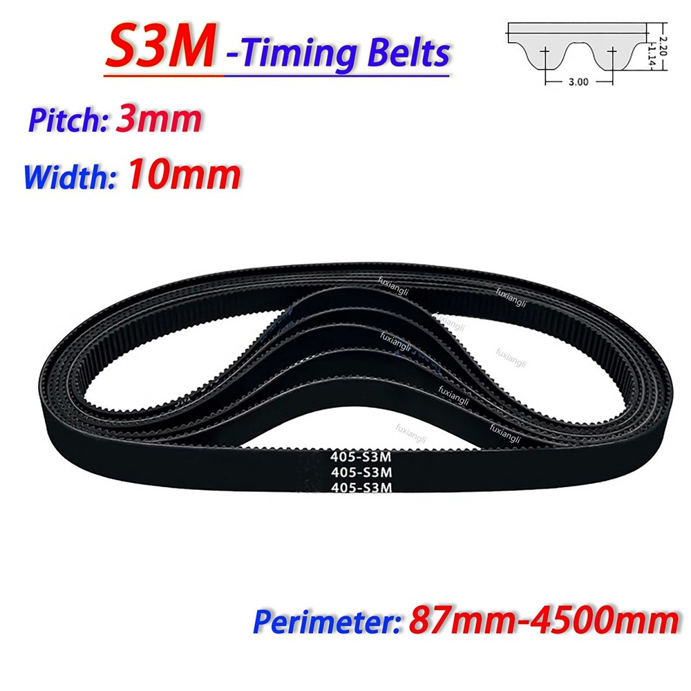 STS S3M Timing Belts Pitch 3mm Close Loop Rubber Synchronous Belt Width 10mm