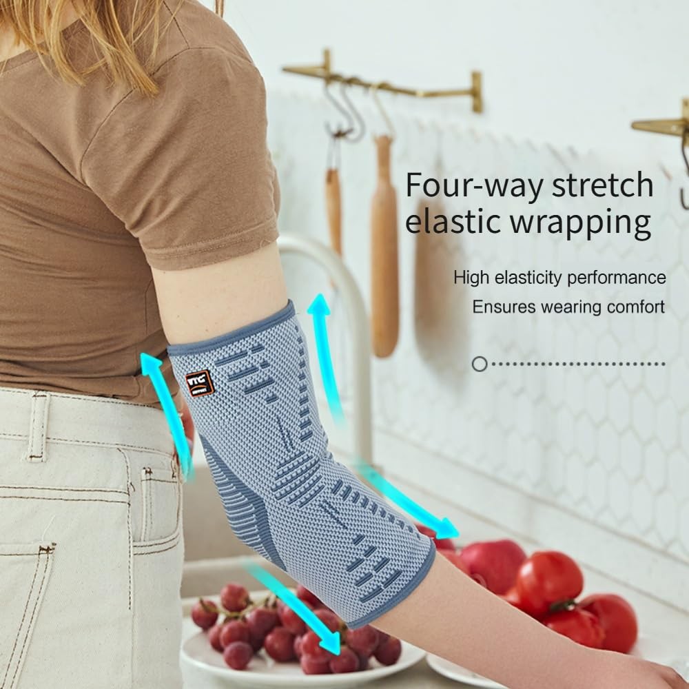 1Pc Elbow Support Cover - Elbow Compression Sleeves for Pain Relief - Arm Sup...