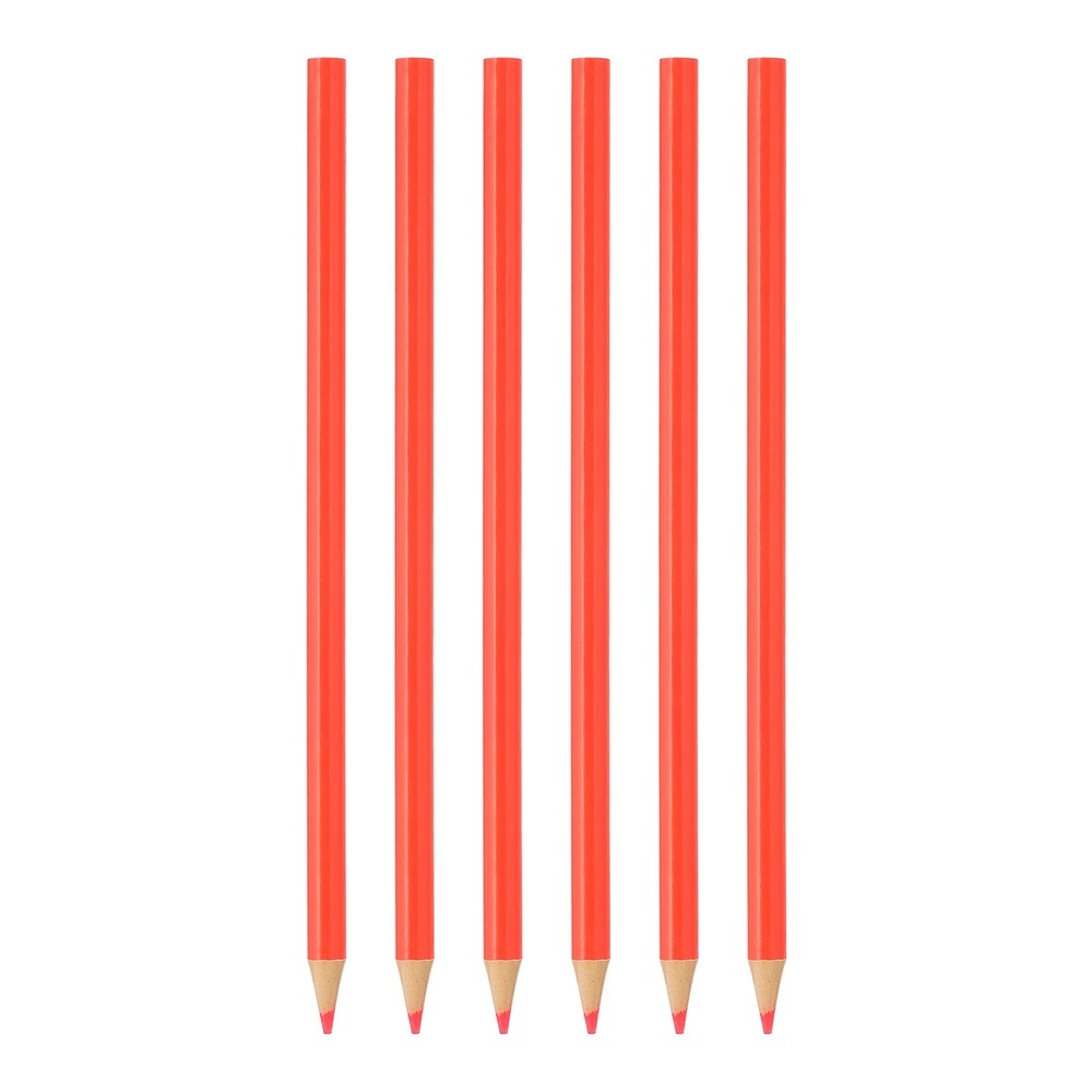 6Pcs Red Colored Pencils Set for Artists Art Painting