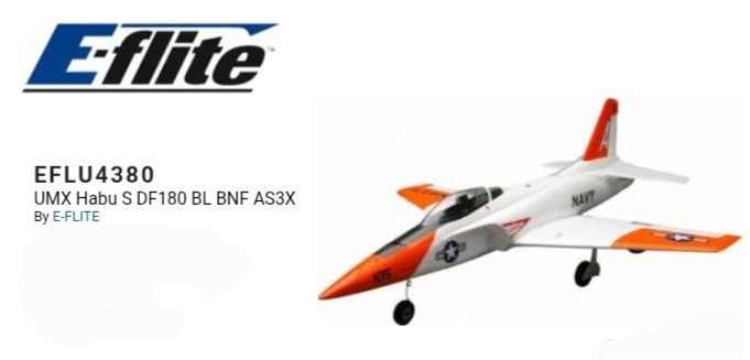 EFLU4380 UMX Habu S DF 180 BL BNF AS3X E-FLITE
