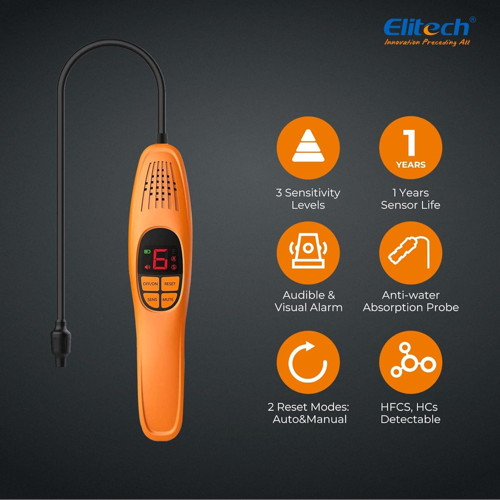 LD-100 Heated Diode HVAC Refrigerant Leak Detector AC Sniffer
