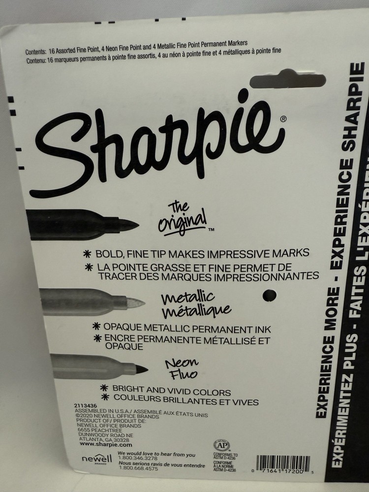 Sharpie Permanent Markers, Ultra Fine Point, Assorted Colors, 24 Count