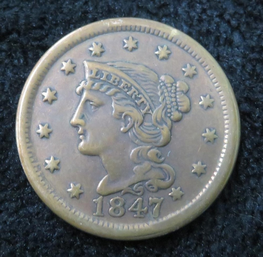 1847 Large Cent * Nice Type Coin * Good Looking Details * 5710