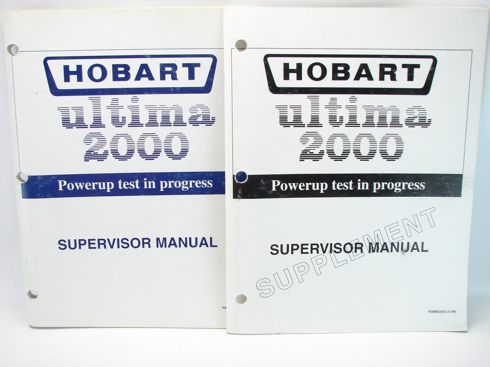 Hobart Ultima 2000 Scale Printer System Service, Operator, Supervisor Manuals +