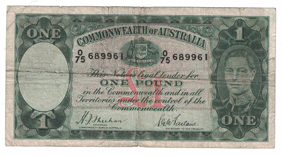 Australia - 1938 One Pound Banknote (P-26a)