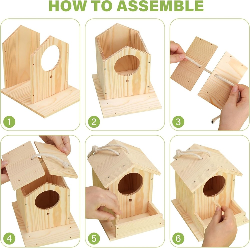 Creative Birdhouse Building Set for Children - Includes Paints & Brushes!