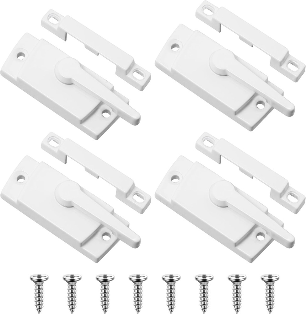 4 Pcs Window Locks, Replacement Window Locks, Sliding Window Sash Locks, Durable