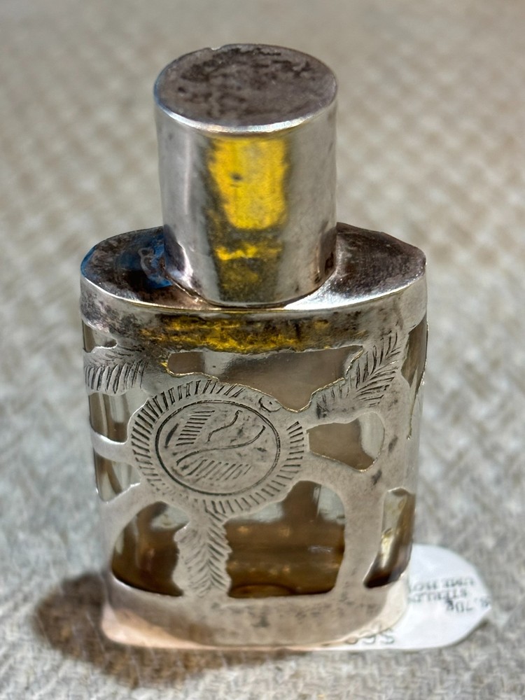 Sterling Silver perfume/beard oil bottle