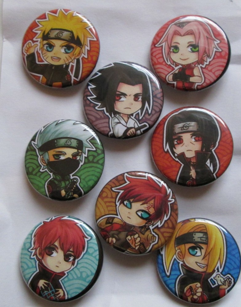 Anime & Video Game Inspired 1.25 Inch Magnet Sets of 8 Assorted