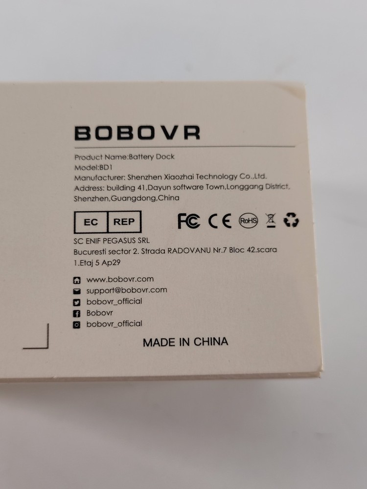 BOBOVR Battery Dock Charging B2 Battery Pack (Model BD1)