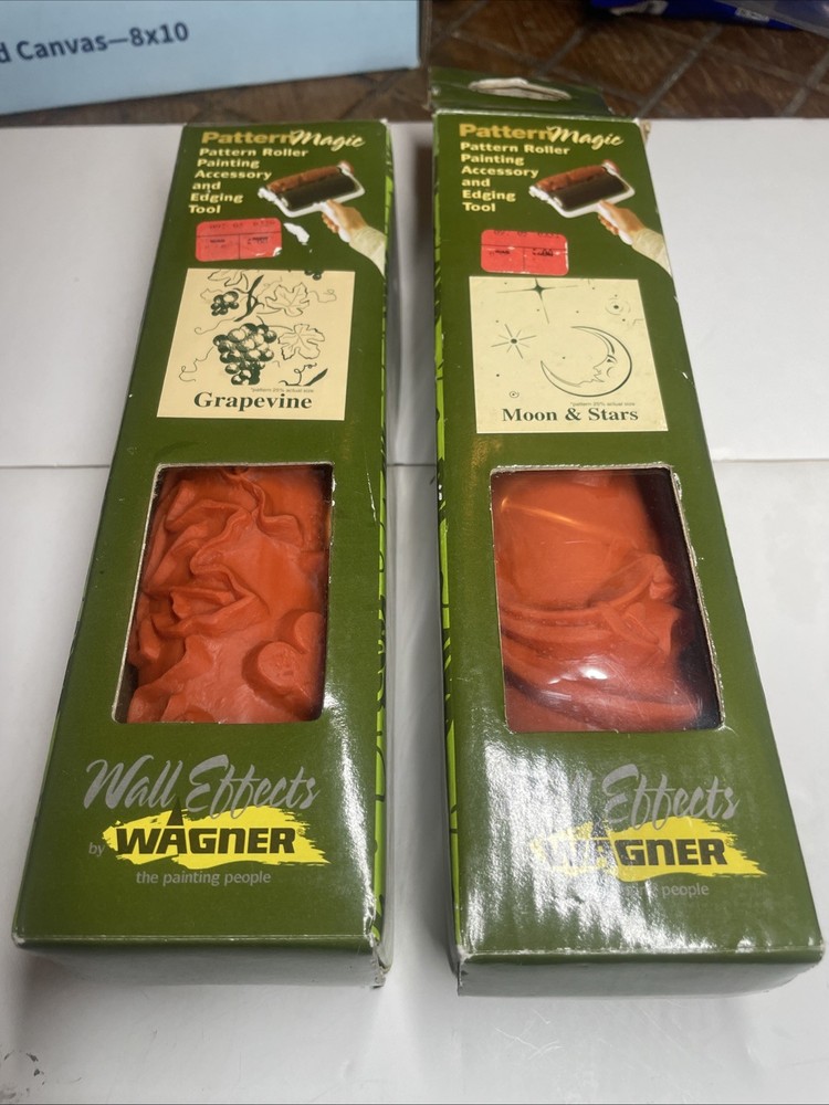 Set of 2 Texturizing Grapevine & Moon & Stars Magic Pattern Painting Rollers