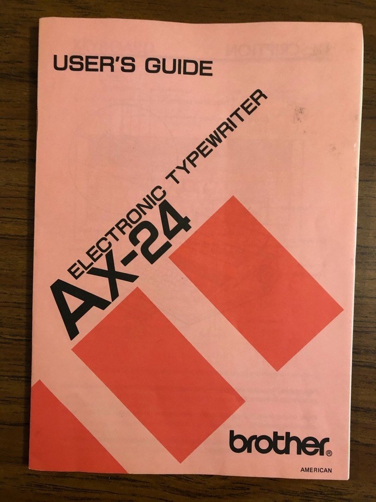 Brother AX-24 Portable Electronic Typewriter with Cover, Users Guide, Box