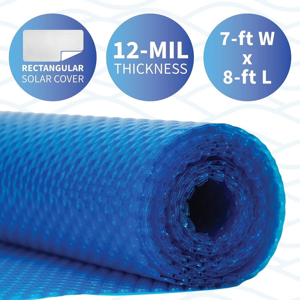 Blue Wave 12-mil Solar Blanket for Hot Tubs - 7-ft x 8-ft Rectangular Spa Cover