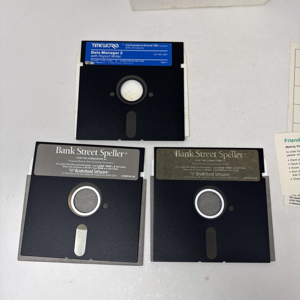 Commodore 64 Software Lot GEOS 2.0 Turtle Graphics II Manuals Untested