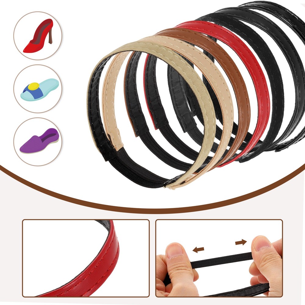 1 Pair High Heels Shoe Straps Detachable Elastic Heel Strap, Matte Red
