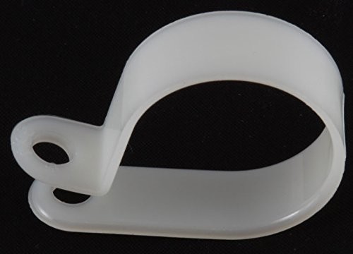 1" White Nylon Cable Clamps - (pack of 50)