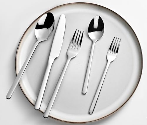 ware Set, 20 Piece Flatware Cutlery Set for 4, 18/10 20 pieces for 4 Silver